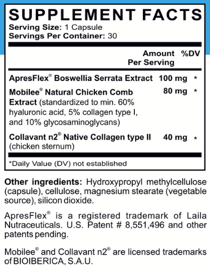 Supplement Facts - Arthrozene